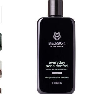 Men’s BlackWolf Sage Body Wash Everyday acne control w Salicylic Acid  14oz BNIB